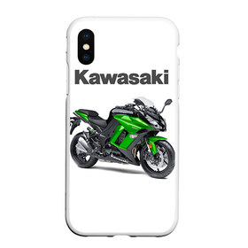 Чехол для iPhone XS Max матовый с принтом Kawasaky Ninja 1000 , Силикон | Область печати: задняя сторона чехла, без боковых панелей | kawasaky