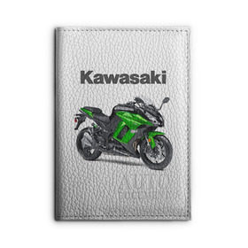 Обложка для автодокументов с принтом Kawasaky Ninja 1000 , натуральная кожа |  размер 19,9*13 см; внутри 4 больших “конверта” для документов и один маленький отдел — туда идеально встанут права | Тематика изображения на принте: kawasaky