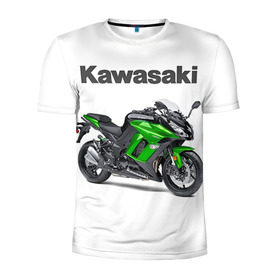 Мужская футболка 3D спортивная с принтом Kawasaky Ninja 1000 , 100% полиэстер с улучшенными характеристиками | приталенный силуэт, круглая горловина, широкие плечи, сужается к линии бедра | Тематика изображения на принте: kawasaky