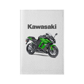 Обложка для паспорта матовая кожа с принтом Kawasaky Ninja 1000 , натуральная матовая кожа | размер 19,3 х 13,7 см; прозрачные пластиковые крепления | kawasaky