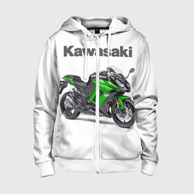 Детская толстовка 3D на молнии с принтом Kawasaky Ninja 1000 , 100% полиэстер |  манжеты и пояс оформлены широкой мягкой резинкой, двухслойный капюшон со шнурком для регулировки, спереди карманы и застежка-молния
 | Тематика изображения на принте: kawasaky