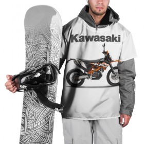 Накидка на куртку 3D с принтом Kawasaky Enduro , 100% полиэстер |  | kawasaky