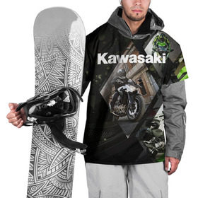 Накидка на куртку 3D с принтом Kawasaky , 100% полиэстер |  | kawasaky