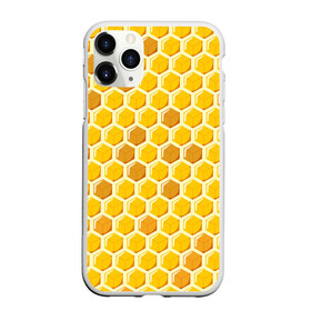 Чехол для iPhone 11 Pro матовый с принтом Медовые соты , Силикон |  | Тематика изображения на принте: арт | еда | мед | пчелы | соты
