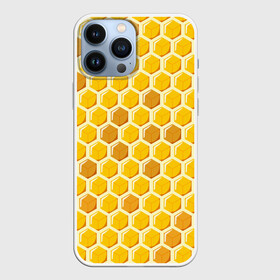 Чехол для iPhone 13 Pro Max с принтом Медовые соты ,  |  | Тематика изображения на принте: арт | еда | мед | пчелы | соты