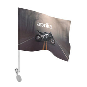 Флаг для автомобиля с принтом Aprilia RSV4 , 100% полиэстер | Размер: 30*21 см | aprilia