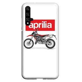 Чехол для Honor 20 с принтом Aprilia enduro , Силикон | Область печати: задняя сторона чехла, без боковых панелей | aprilia