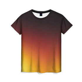 Женская футболка 3D с принтом Градиент , 100% полиэфир ( синтетическое хлопкоподобное полотно) | прямой крой, круглый вырез горловины, длина до линии бедер | коричневый