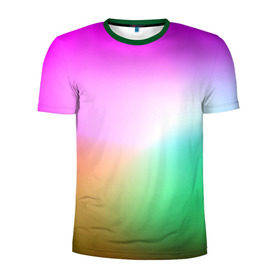 Мужская футболка 3D спортивная с принтом Сочетание красок , 100% полиэстер с улучшенными характеристиками | приталенный силуэт, круглая горловина, широкие плечи, сужается к линии бедра | градиент | пятна | разноцветные