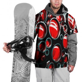 Накидка на куртку 3D с принтом Texno music , 100% полиэстер |  | красный | окуляр
