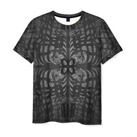 Мужская футболка 3D с принтом Объемные частицы , 100% полиэфир | прямой крой, круглый вырез горловины, длина до линии бедер | абстракция | геометрия | мода | объем | стиль | фон | форма | цвет | частица