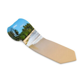 Галстук 3D с принтом Шикарный пляж , 100% полиэстер | Длина 148 см; Плотность 150-180 г/м2 | вода | голубое небо | жара | загар | зной | каникулы | купание | море | океан | отдых | отпуск | пальмы | песок | приключение | путешествие | туризм