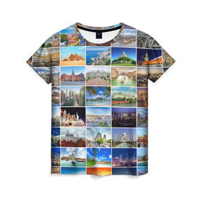 Женская футболка 3D с принтом Путешественник , 100% полиэфир ( синтетическое хлопкоподобное полотно) | прямой крой, круглый вырез горловины, длина до линии бедер | азия | берлин | вегас | венеция | воспоминания | города | достопримечательности | европа | египет | калифорния | каникулы | лондон | милан | москва | ностальгия | нью йорк | отдых | отпуск | память