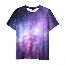 Мужская футболка 3D с принтом Космический пейзаж , 100% полиэфир | прямой крой, круглый вырез горловины, длина до линии бедер | величие | вселенная | галактика | звёздная пыль | звёзды | комета | космос | красота | метеориты | метеоры | млечный путь | планеты | пространство | созвездия