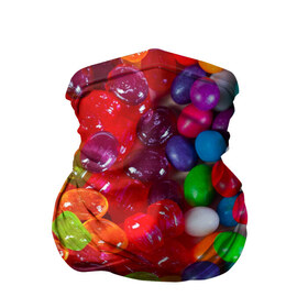 Бандана-труба 3D с принтом Вкусняшки , 100% полиэстер, ткань с особыми свойствами — Activecool | плотность 150‒180 г/м2; хорошо тянется, но сохраняет форму | вкуснотища | вкусняшки | глазурь | карамельки | конфетки | конфеты | мармеладки | сахар | сладости