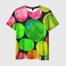 Мужская футболка 3D с принтом Карамельки , 100% полиэфир | прямой крой, круглый вырез горловины, длина до линии бедер | вкусности | вкусняшки | карамельки | конфетки | конфеты | леденцы | сахар | сладости