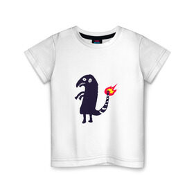 Детская футболка хлопок с принтом Чармандер , 100% хлопок | круглый вырез горловины, полуприлегающий силуэт, длина до линии бедер | покемон | чармандер