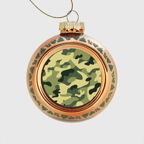 Стеклянный ёлочный шар с принтом Зелёный камуфляж , Стекло | Диаметр: 80 мм | Тематика изображения на принте: camouflage | green camouflage | зеленый камуфляж | камуфляж