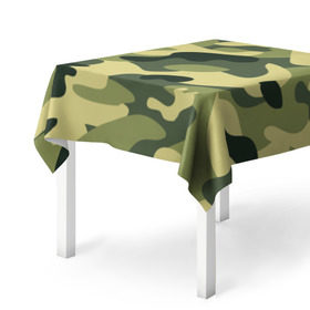 Скатерть 3D с принтом Зелёный камуфляж , 100% полиэстер (ткань не мнется и не растягивается) | Размер: 150*150 см | Тематика изображения на принте: camouflage | green camouflage | зеленый камуфляж | камуфляж
