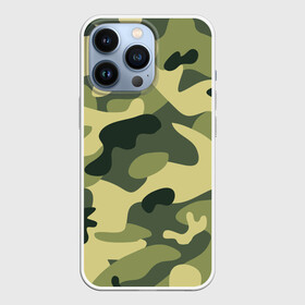 Чехол для iPhone 13 Pro с принтом Зелёный камуфляж ,  |  | Тематика изображения на принте: camouflage | green camouflage | зеленый камуфляж | камуфляж