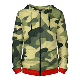 Мужская толстовка 3D на молнии с принтом Зелёный камуфляж , 100% полиэстер | длина до линии бедра, манжеты и пояс оформлены мягкой тканевой резинкой, двухслойный капюшон со шнурком для регулировки, спереди молния, по бокам два кармана | Тематика изображения на принте: camouflage | green camouflage | зеленый камуфляж | камуфляж