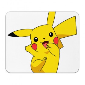 Коврик прямоугольный с принтом Pikachu Smile , натуральный каучук | размер 230 х 185 мм; запечатка лицевой стороны | пикачу | покемон