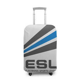 Чехол для чемодана 3D с принтом ESL , 86% полиэфир, 14% спандекс | двустороннее нанесение принта, прорези для ручек и колес | cs go | cyber | dota 2 | progamer | sport | киберспорт