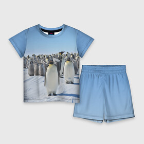Детский костюм с шортами 3D с принтом Пингвины ,  |  | пингвин
