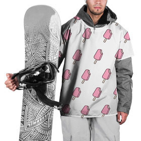 Накидка на куртку 3D с принтом Мороженое розовое , 100% полиэстер |  | Тематика изображения на принте: ice cream | мода | мороженое | тренд
