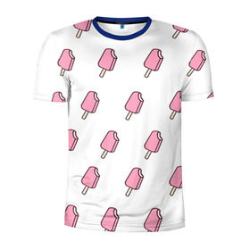 Мужская футболка 3D спортивная с принтом Мороженое розовое , 100% полиэстер с улучшенными характеристиками | приталенный силуэт, круглая горловина, широкие плечи, сужается к линии бедра | ice cream | мода | мороженое | тренд