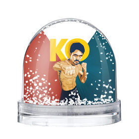Снежный шар с принтом KO , Пластик | Изображение внутри шара печатается на глянцевой фотобумаге с двух сторон | мэнни пакьяо