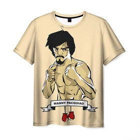 Мужская футболка 3D с принтом Manny Pacquiao , 100% полиэфир | прямой крой, круглый вырез горловины, длина до линии бедер | мэнни пакьяо