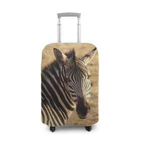 Чехол для чемодана 3D с принтом Зебра , 86% полиэфир, 14% спандекс | двустороннее нанесение принта, прорези для ручек и колес | африка | голова животного | зебра | лошадь | природа