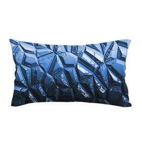 Подушка 3D антистресс с принтом Каменная кладка синяя , наволочка — 100% полиэстер, наполнитель — вспененный полистирол | состоит из подушки и наволочки на молнии | Тематика изображения на принте: камень | синий | текстура