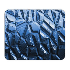 Коврик прямоугольный с принтом Каменная кладка синяя , натуральный каучук | размер 230 х 185 мм; запечатка лицевой стороны | Тематика изображения на принте: камень | синий | текстура