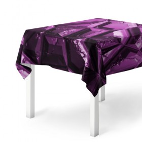 Скатерть 3D с принтом Каменная кладка фиолетовая , 100% полиэстер (ткань не мнется и не растягивается) | Размер: 150*150 см | 