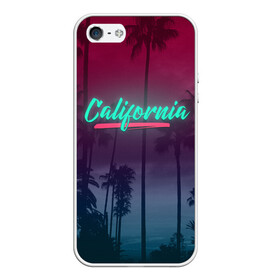 Чехол для iPhone 5/5S матовый с принтом California , Силикон | Область печати: задняя сторона чехла, без боковых панелей | america | california | city | state | sun. summer | америка | город | калифорния | лето | солнце | штат