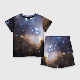 Детский костюм с шортами 3D с принтом Вселенная ,  |  | вселенная | галактика | звёзды | космическое пространство | космос | созвездие