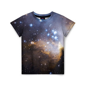 Детская футболка 3D с принтом Вселенная , 100% гипоаллергенный полиэфир | прямой крой, круглый вырез горловины, длина до линии бедер, чуть спущенное плечо, ткань немного тянется | вселенная | галактика | звёзды | космическое пространство | космос | созвездие