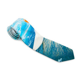 Галстук 3D с принтом Лето , 100% полиэстер | Длина 148 см; Плотность 150-180 г/м2 | берег | волна | лето | море | отдых | серфинг