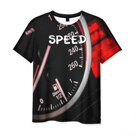 Мужская футболка 3D с принтом Скорость , 100% полиэфир | прямой крой, круглый вырез горловины, длина до линии бедер | автомобиль | дорога | драйв | скорость | стритрейсер | стритрейсинг