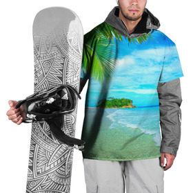 Накидка на куртку 3D с принтом Лето , 100% полиэстер |  | берег | лето | море | отдых
