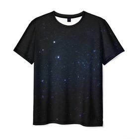 Мужская футболка 3D с принтом Deep Space , 100% полиэфир | прямой крой, круглый вырез горловины, длина до линии бедер | star | звезды