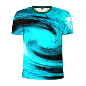 Мужская футболка 3D спортивная с принтом Water , 100% полиэстер с улучшенными характеристиками | приталенный силуэт, круглая горловина, широкие плечи, сужается к линии бедра | водоворот | яркий