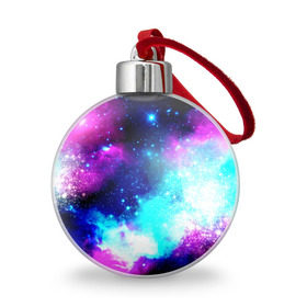 Ёлочный шар с принтом Космические краски , Пластик | Диаметр: 77 мм | star | звезды | яркие