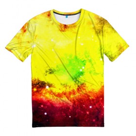 Мужская футболка 3D с принтом Космический взрыв , 100% полиэфир | прямой крой, круглый вырез горловины, длина до линии бедер | Тематика изображения на принте: вселенная | галактика | звезды