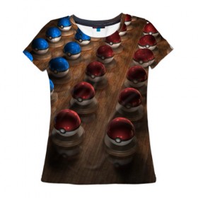 Женская футболка 3D с принтом Wood , 100% полиэфир ( синтетическое хлопкоподобное полотно) | прямой крой, круглый вырез горловины, длина до линии бедер | bulbasaur | pikachu | pokemon | squirtle | бальбазар | пикачу | покемон | сквиртл