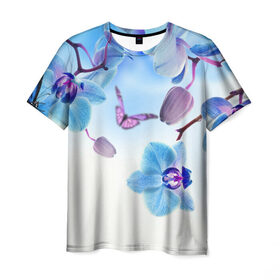 Мужская футболка 3D с принтом Flowers , 100% полиэфир | прямой крой, круглый вырез горловины, длина до линии бедер | арт | краска | лето | лучи | любовь | новинки | популярные | природа | рисунки | свет | цветы
