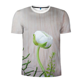 Мужская футболка 3D спортивная с принтом Маленький цветочек , 100% полиэстер с улучшенными характеристиками | приталенный силуэт, круглая горловина, широкие плечи, сужается к линии бедра | 
