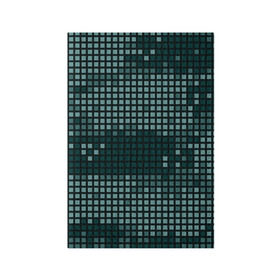 Обложка для паспорта матовая кожа с принтом Кибер камуфляж 3 , натуральная матовая кожа | размер 19,3 х 13,7 см; прозрачные пластиковые крепления | пиксели | темный